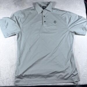 FootJoy Golf Polo Shirt Mens XL Pinstripe Performance